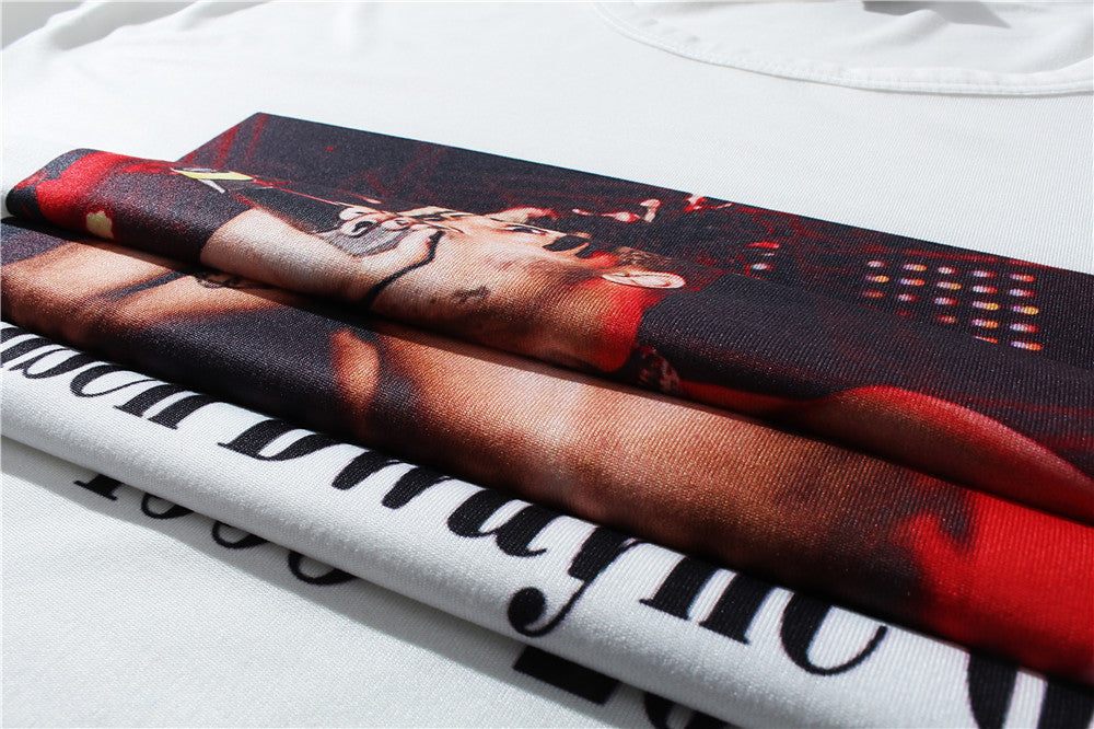 Letters Women's Printed Short Shirts Fabrics